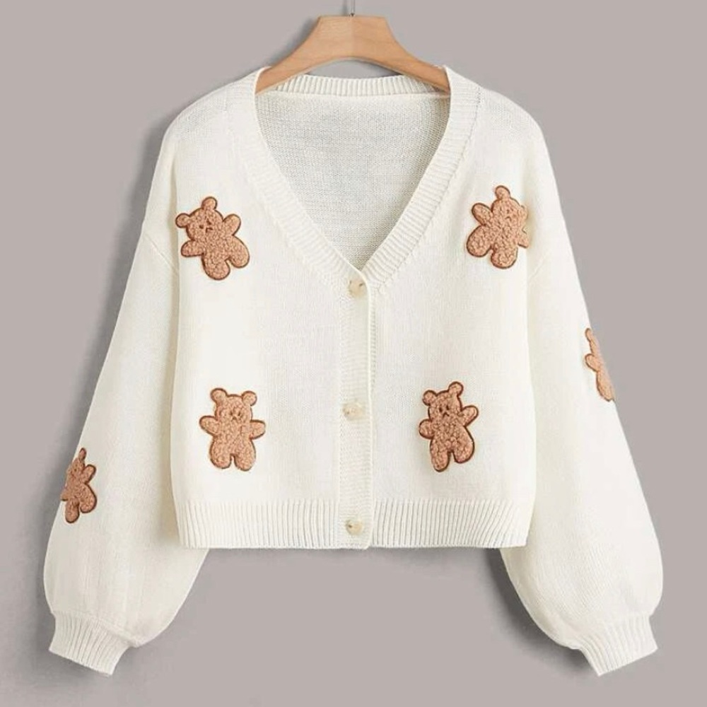 From Shein super cute Cardigan with bears on it